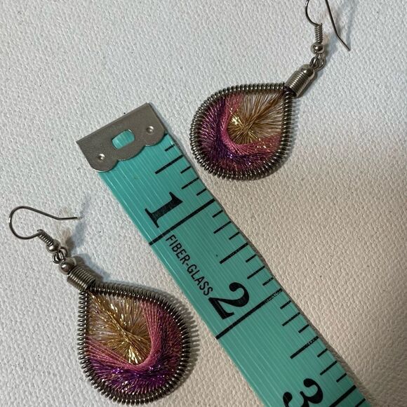 Dream catcher string art earrings - Picture 5 of 6